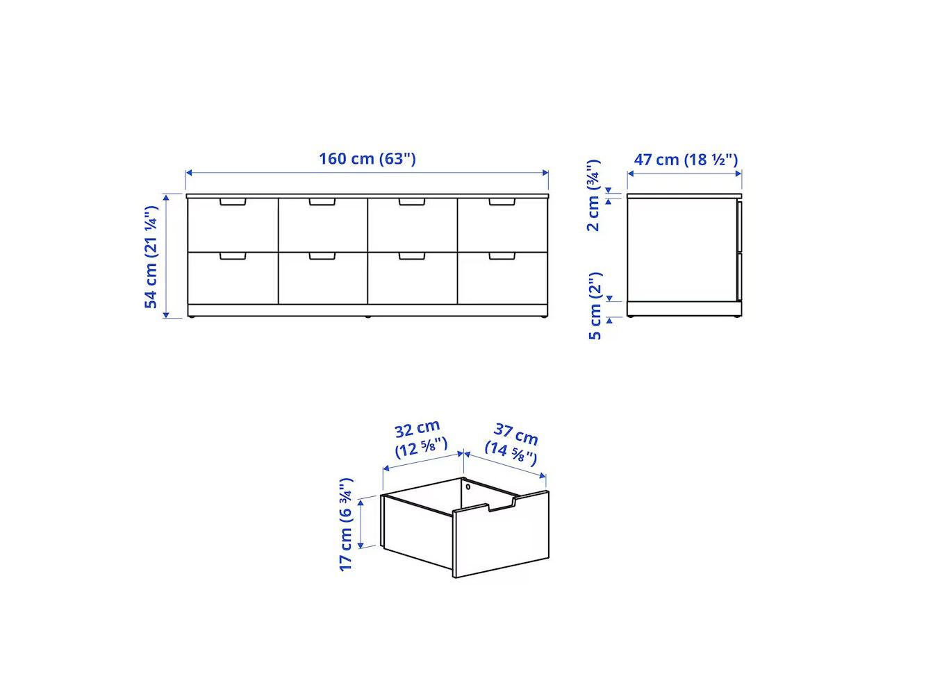 Комод Нордли 24 black ИКЕА (IKEA) изображение товара