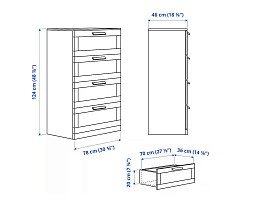 Изображение товара Комод Бримнэс 14 white ИКЕА (IKEA) на сайте adeta.ru