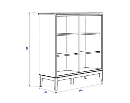 Изображение товара Распашной шкаф Иданас 16 white ИКЕА (IKEA) на сайте adeta.ru